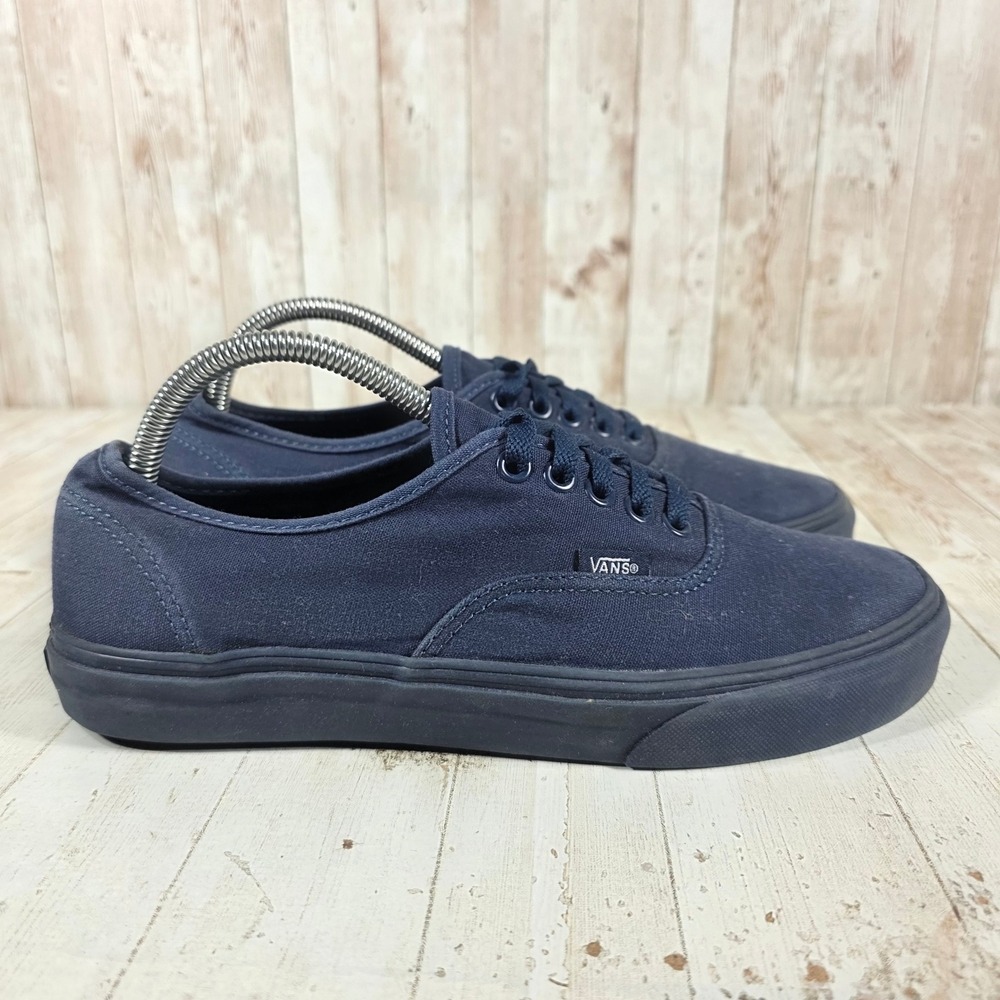 Vans Authentic Navy Blue Canvas Low Top Sneakers Womens 10.5 Mens 9 TB5B‎